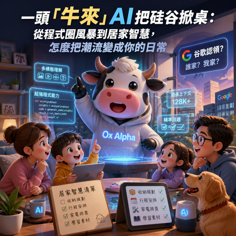 一頭「牛來」AI把硅谷掀桌:從程式圈風暴到居家智慧,怎麼把潮流變成你的日常