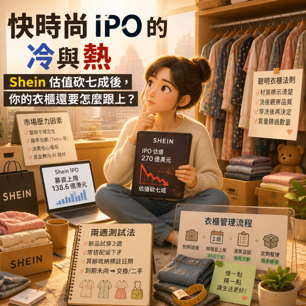 快時尚IPO的冷與熱:Shein估值砍七成後,你的衣櫃還要怎麼跟上?
