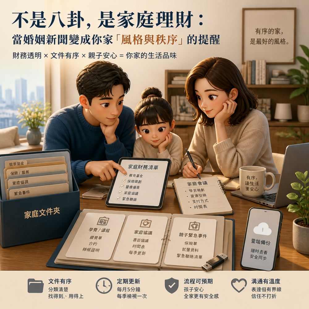 不是八卦,是家庭理財:當婚姻新聞變成你家「風格與秩序」的提醒