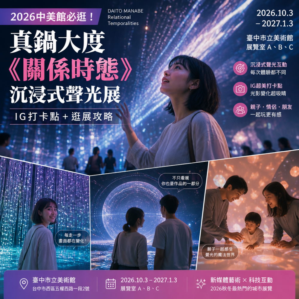 2026中美館必逛！真鍋大度《關係時態》沉浸式聲光展：IG打卡點+逛展攻略