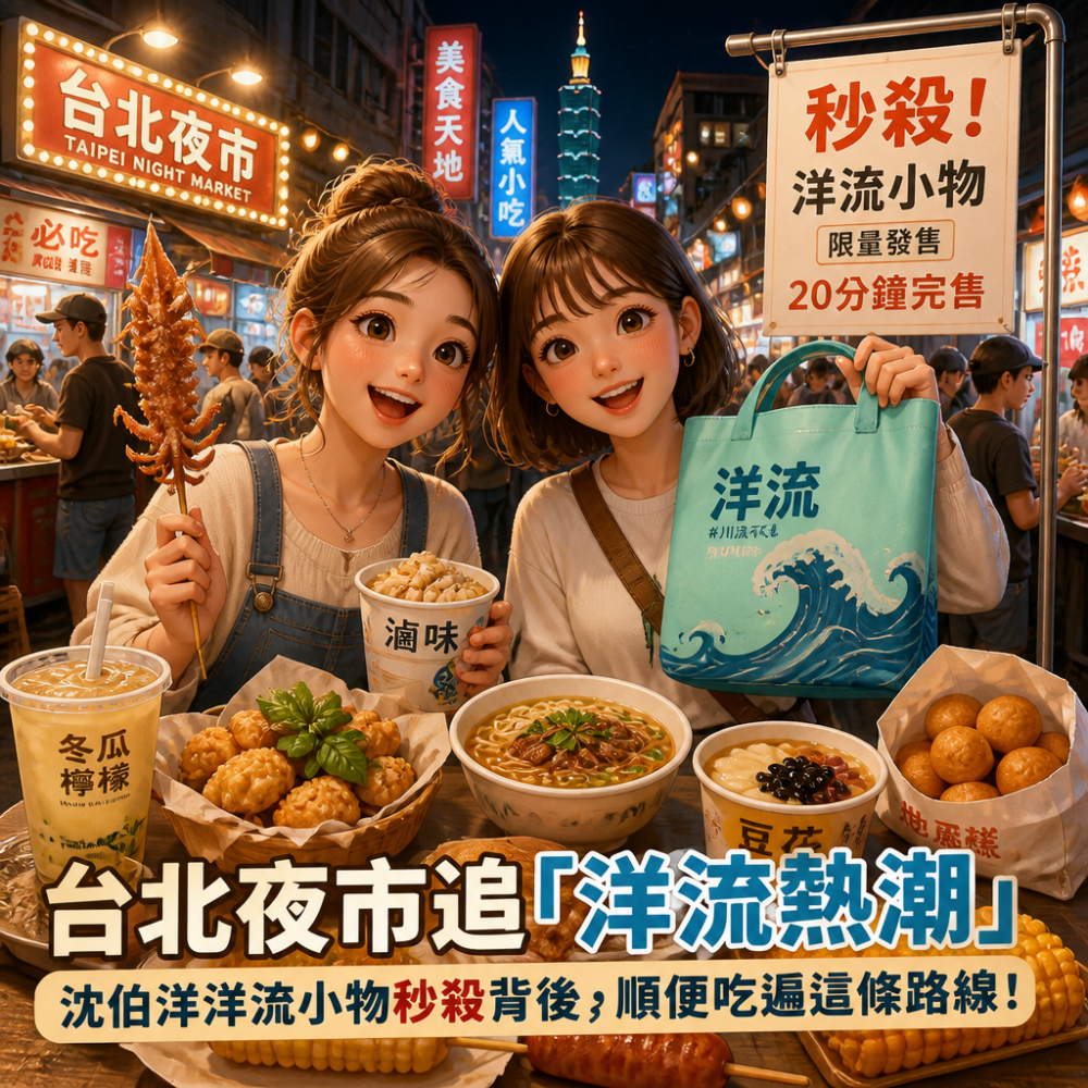 台北夜市追「洋流熱潮」:沈伯洋洋流小物秒殺背後,順便吃遍這條路線