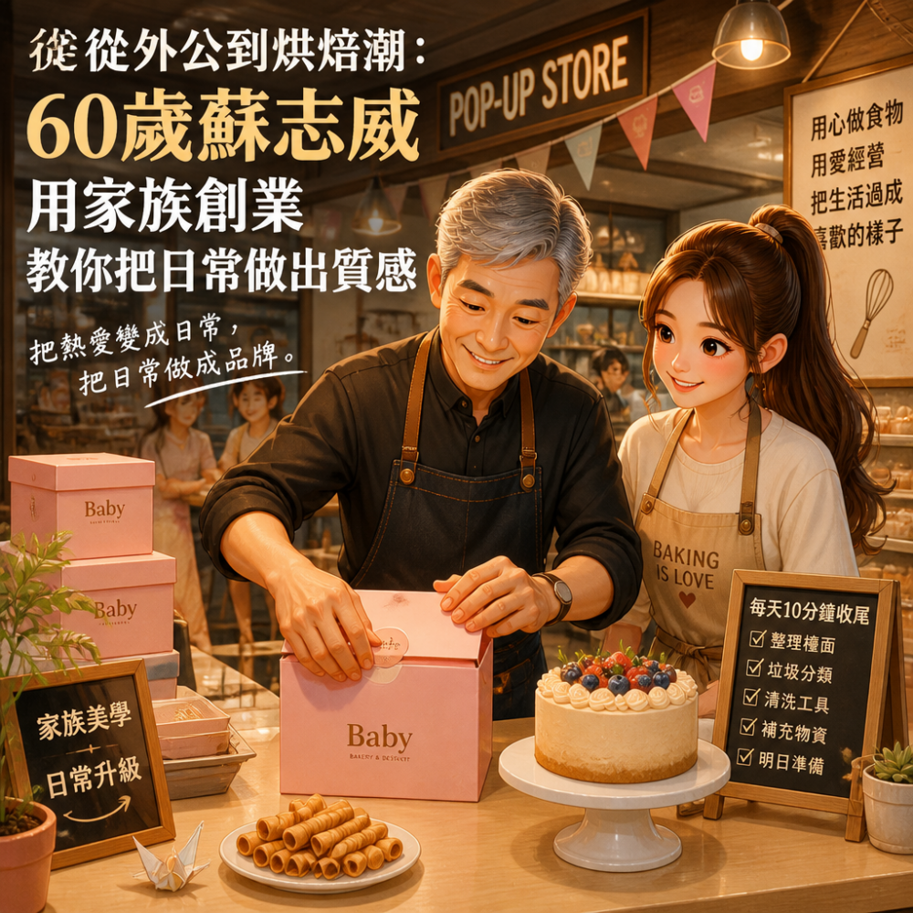 從外公到烘焙潮：60歲蘇志威用家族創業教你把日常做出質感