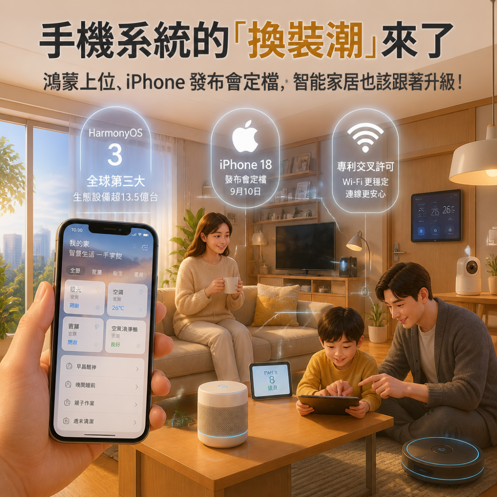 手機系統的「換裝潮」來了:鴻蒙上位、iPhone發布會定檔,智能家居也該跟著升級