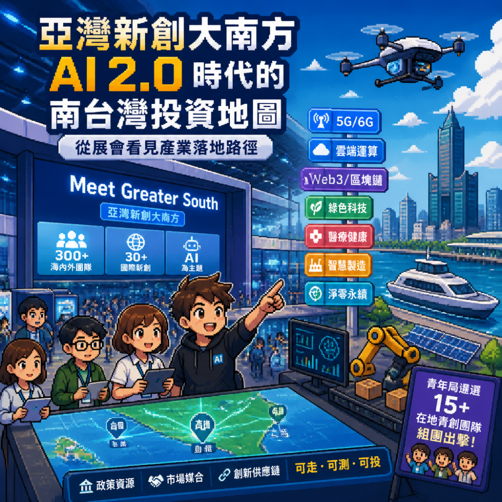 亞灣新創大南方:AI 2.0 時代的南台灣投資地圖(從展會看見產業落地路徑)