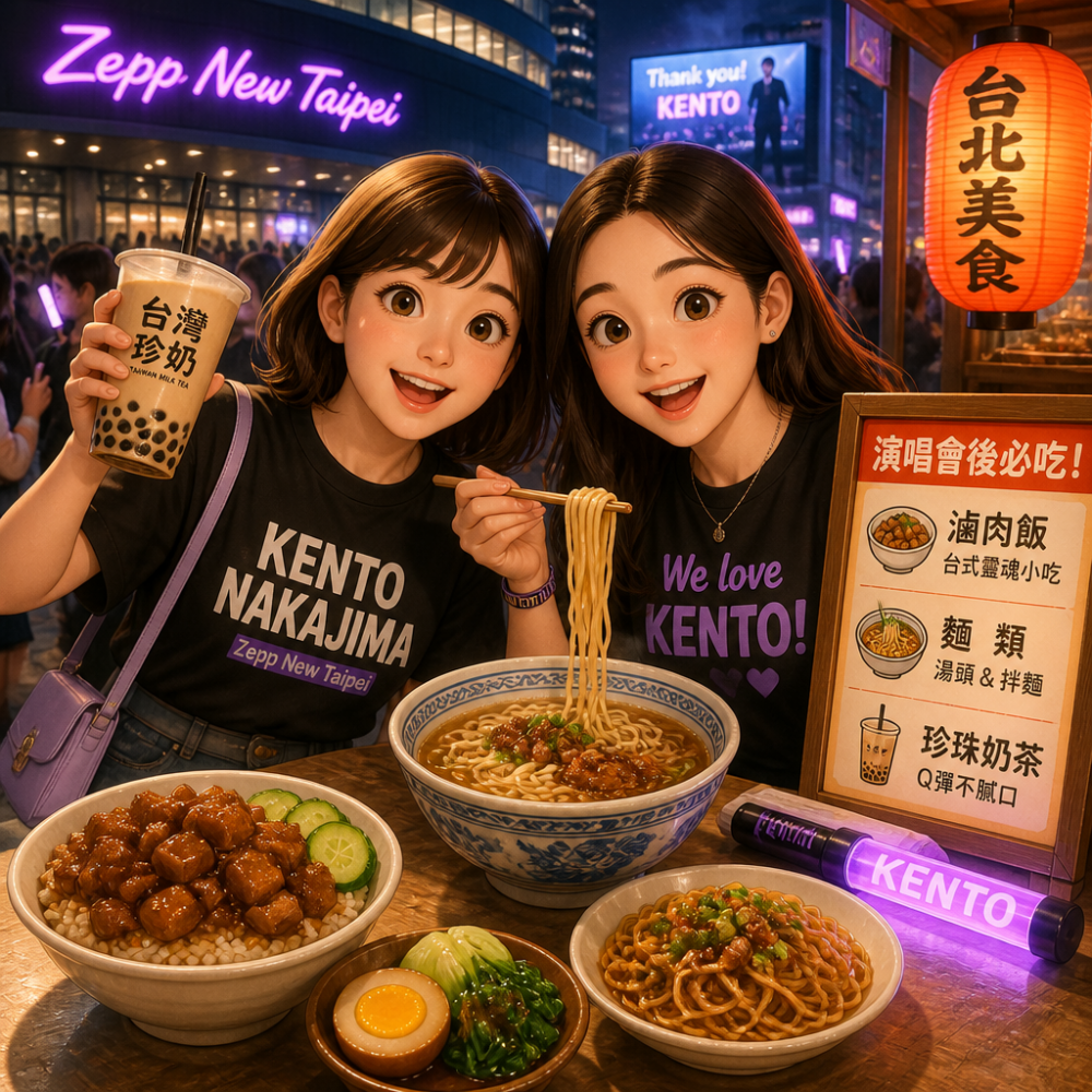 台北Zepp New Taipei演唱會後必吃!滷肉飯×麵×珍奶懶人包:用味蕾接住中島健人的台灣熱情
