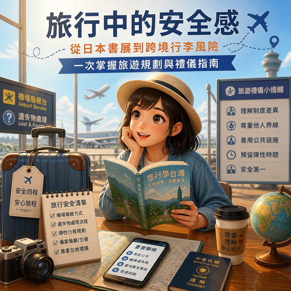 旅行中的安全感：從日本書展到跨境行李風險，一次掌握旅遊規劃與禮儀指南
