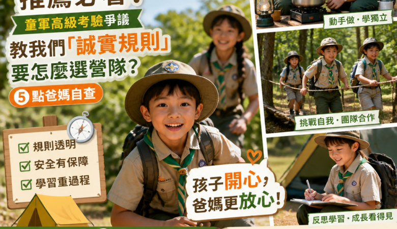 2026暑假兒童夏令營推薦必看：童軍高級考驗爭議教我們「誠實規則」要怎麼選營隊？5點爸媽自查