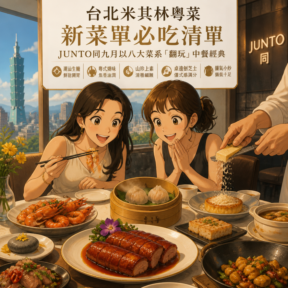 台北米其林粵菜新菜單必吃清單:JUNTO同九月以八大菜系「翻玩」中餐經典