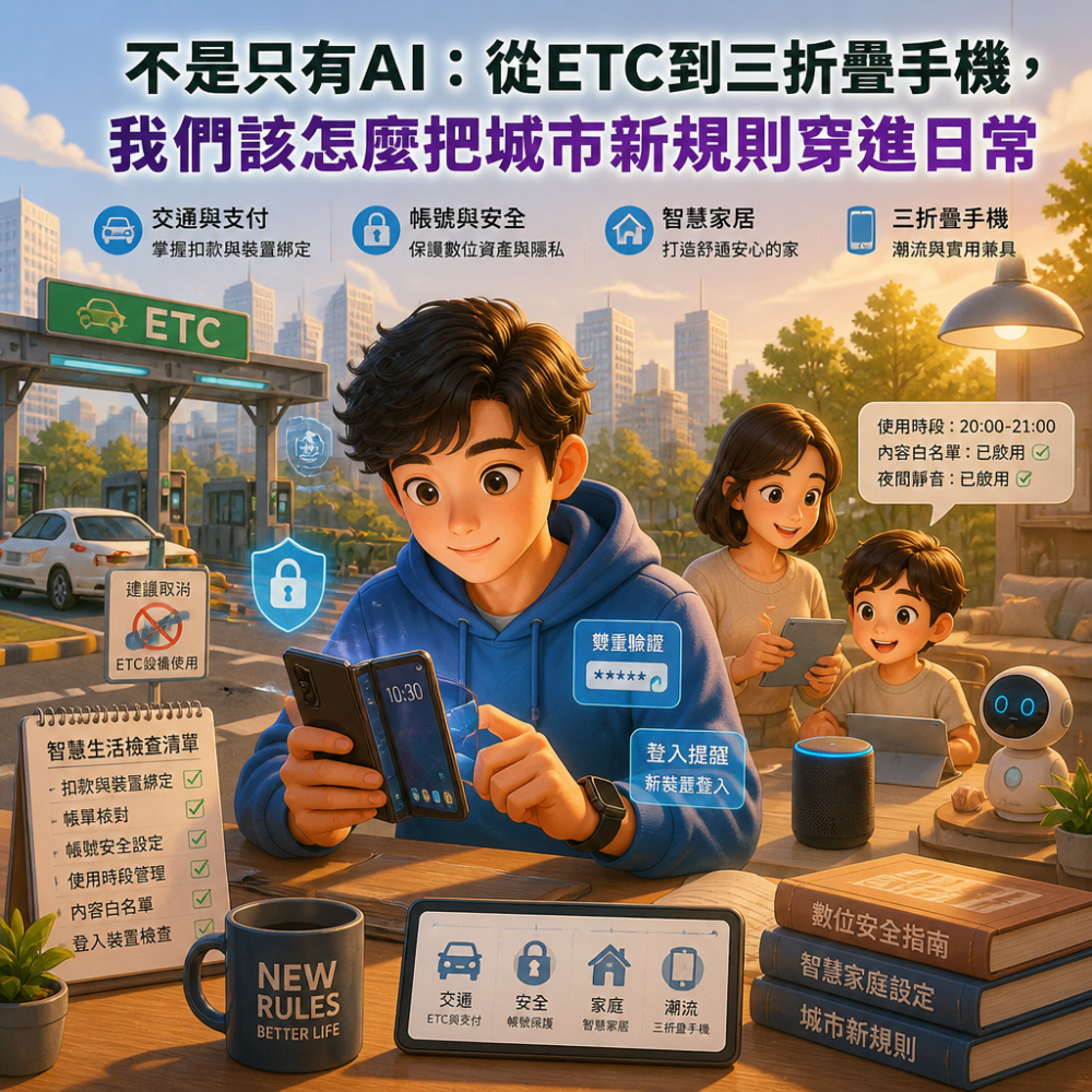 不是只有AI:從ETC到三折疊手機,我們該怎麼把城市新規則穿進日常