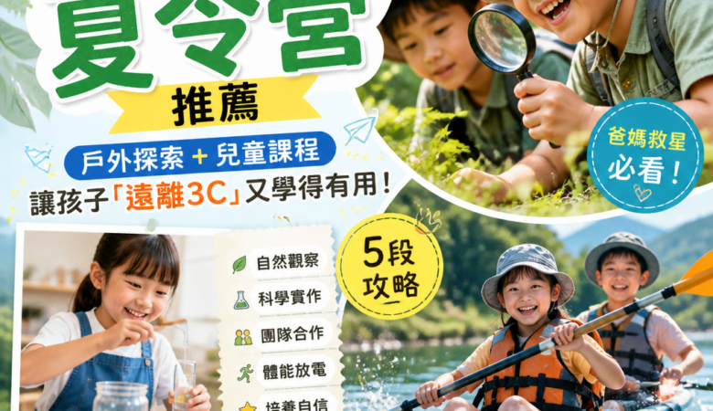 2026暑假小學生夏令營推薦：戶外探索+兒童課程，讓孩子「遠離3C」又學得有用！爸媽救星必看（5段攻略）