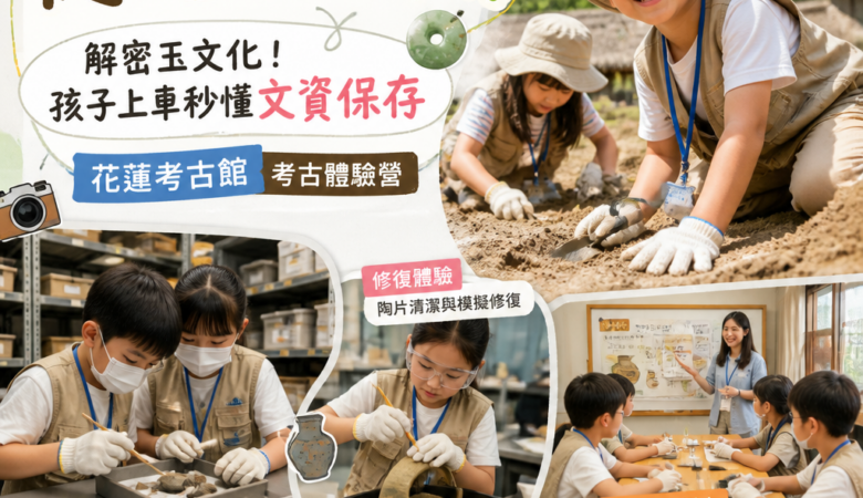 2026暑假夏令營推薦：花蓮考古館「從地底到庫房」解密玉文化，孩子上車秒懂文資保存｜考古體驗營