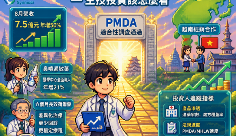 健喬：營收逆風不倒、PMDA通過做亞洲敲門磚——生技投資該怎麼看