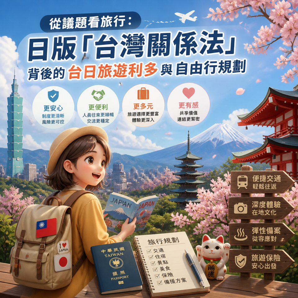 從議題看旅行：日版「台灣關係法」背後的台日旅遊利多與自由行規劃