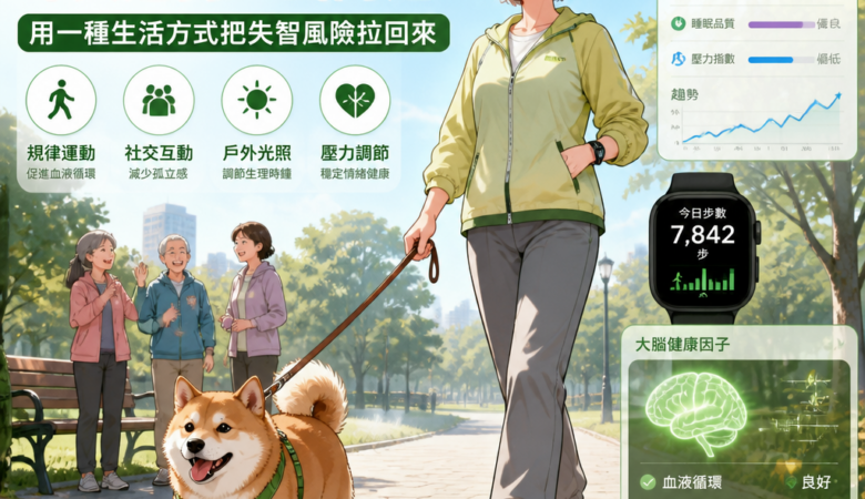 不是學習！每天遛狗＋出門走：用一種生活方式把失智風險拉回來