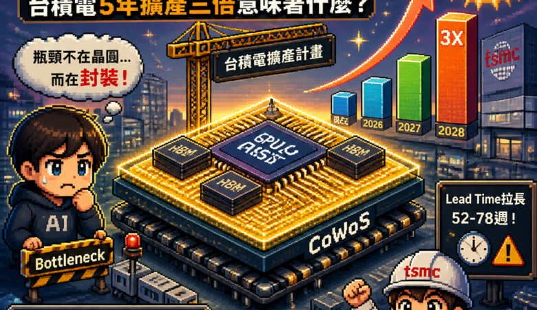 AI算力卡的瓶頸，已轉移到CoWoS：台積電5年擴產三倍意味著什麼？