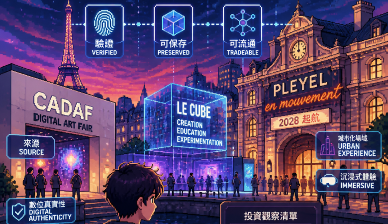 數位藝術走進巴黎：CADAF、Le Cube與Pleyel起航背後的「可驗證內容」投資主線