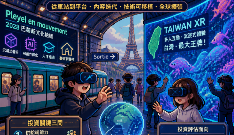 投資級觀點：巴黎捷運把沉浸式AI藝術搬進軌道，台灣XR將成下一個全球王牌