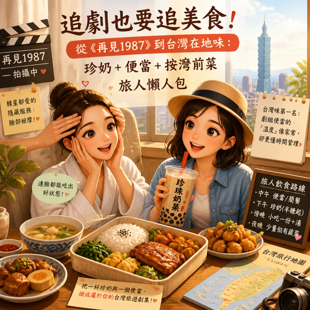 追劇也要追美食!從《再見1987》到台灣在地味:珍奶+便當+按摩前菜的旅人懶人包