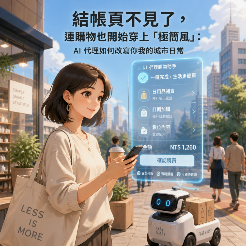 結帳頁不見了，連購物也開始穿上「極簡風」：AI 代理如何改寫你我的城市日常