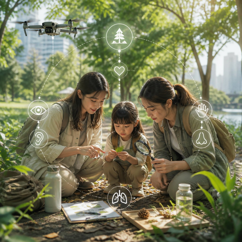 把干擾隔離、把感官放慢:從「DJI SDR 圖傳 2」看城市綠生活的專注與親子自然覺察
