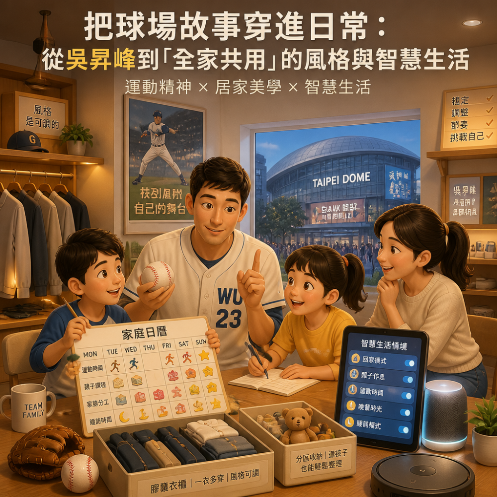 把球場故事穿進日常：從吳昇峰到「全家共用」的風格與智慧生活