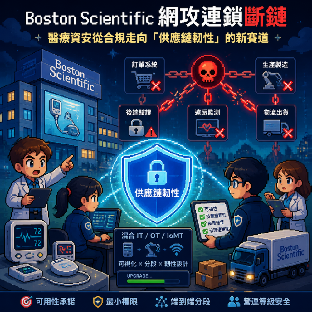 Boston Scientific 網攻連鎖斷鏈：醫療資安從合規走向「供應鏈韌性」的新賽道
