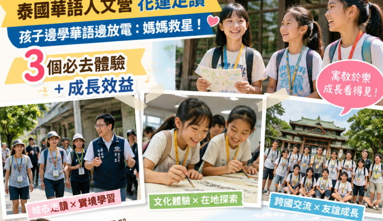 2026暑假兒童夏令營推薦：泰國華語人文營花蓮走讀：孩子邊學華語邊放電：媽媽救星！3個必去體驗＋成長效益
