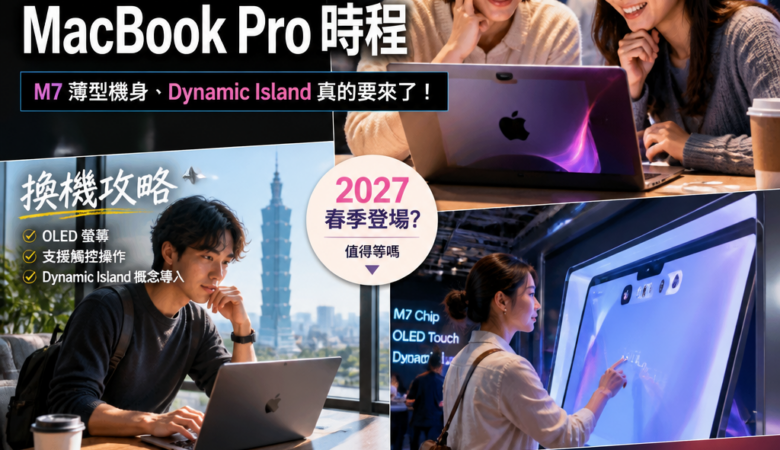 2026-2027 OLED 觸控 MacBook Pro 時程｜台北週末科技展感「換機攻略」：M7 薄型機身、Dynamic Island 真的要來了！