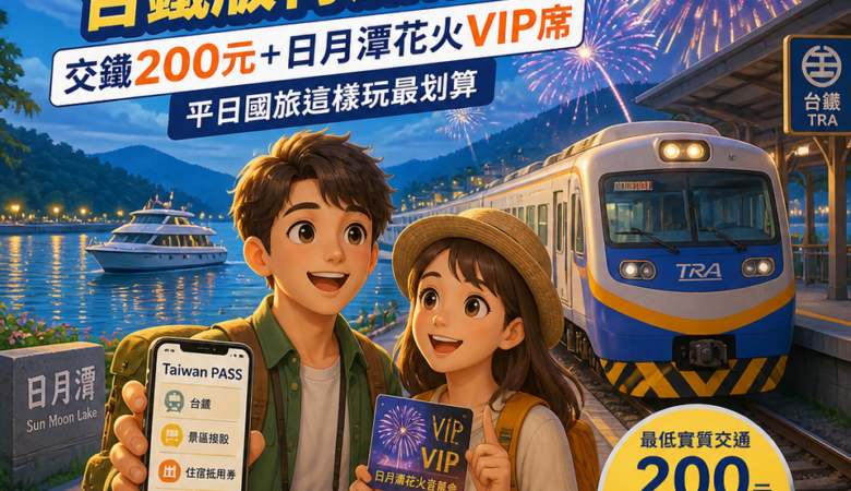 Taiwan PASS台鐵版再加碼！交通200元＋日月潭花火VIP席，平日國旅這樣玩最划算