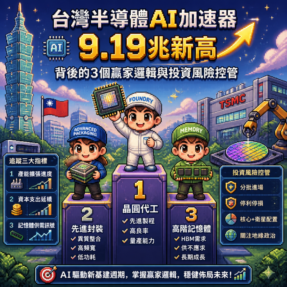 台灣半導體AI加速器：9.19兆新高背後的3個贏家邏輯與投資風險控管