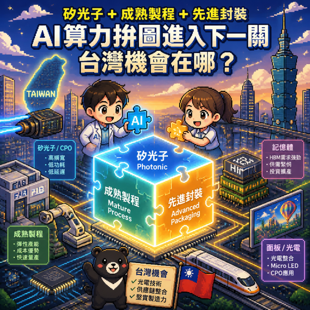 矽光子＋成熟製程＋先進封裝：AI算力拚圖進入下一關，台灣機會在哪？