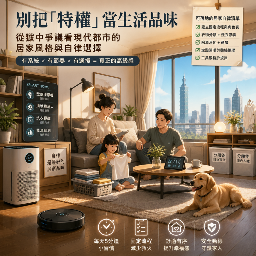 別把「特權」當生活品味：從獄中爭議看現代都市的居家風格與自律選擇